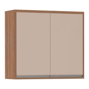 Armário Aéreo 80 cm 2 Portas de abrir 1 Prateleira Lari Luciane Móveis
