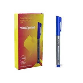 Caneta Retroprojetor Azul 2Mm Mark+ Marcador Cd/Dvd Maxprint