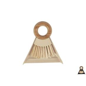 Kit Vasourinha Escova Pá De Lixo Limpeza Em Bambu Natural