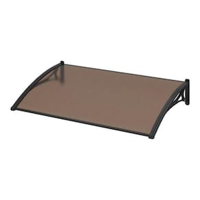 Toldo Fixo Porta Janela Policarbonato Fume 1M X 60Cm