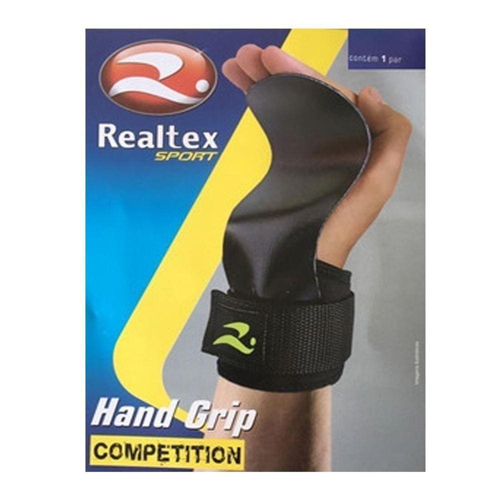 Hand Grip Competition Com Munhequeira Neoprene Preto Gg
