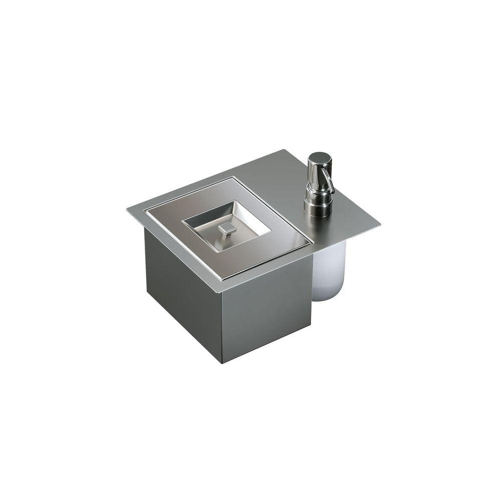 Porta Esponja Dispenser Detergente Inox 304 Bancada - Ludrio