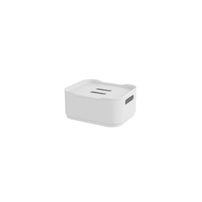 Cesta Organizadora com Tampa Pequena Coza Fit 18,5 x 15 x 8,3 cm Branco