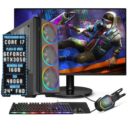 Pc Gamer Completo 3green Fps Intel Core I7 16GB