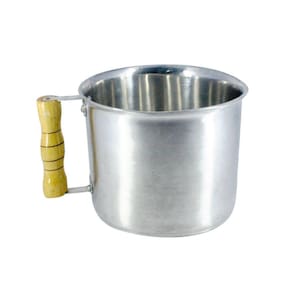 Canecão de Alumínio Fundido Polido Cabo Madeira 1 Litro