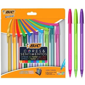 Caneta Esferográfica Cores E Sentimentos 10 Cores Bic