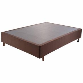 Base Cama Box Casal Hellen Strong 138 de largura e 38 cm de altura Marrom