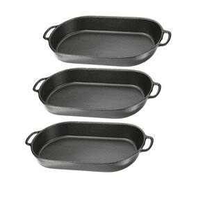 Kit 3 Assadeiras Beira Alta Ferro Fundido 46cm,24cm e 7cm