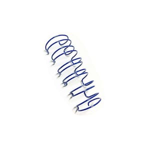 Wire-o Garra Duplo Anel 3/4" para 140 fls Carta 2x1 Azul 50 und