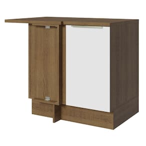 Balcão De Canto 1PTA Rustic/Branco Veludo Lux Madesa Rustic