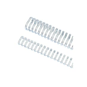 Wire-o Garra Duplo Anel 5/16" para 50 fls A4 3x1 Prata(Silver) 100 und