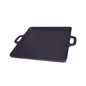 Bifeteira de Ferro Fundido Lisa Quadrada Alça Ferro 20cm