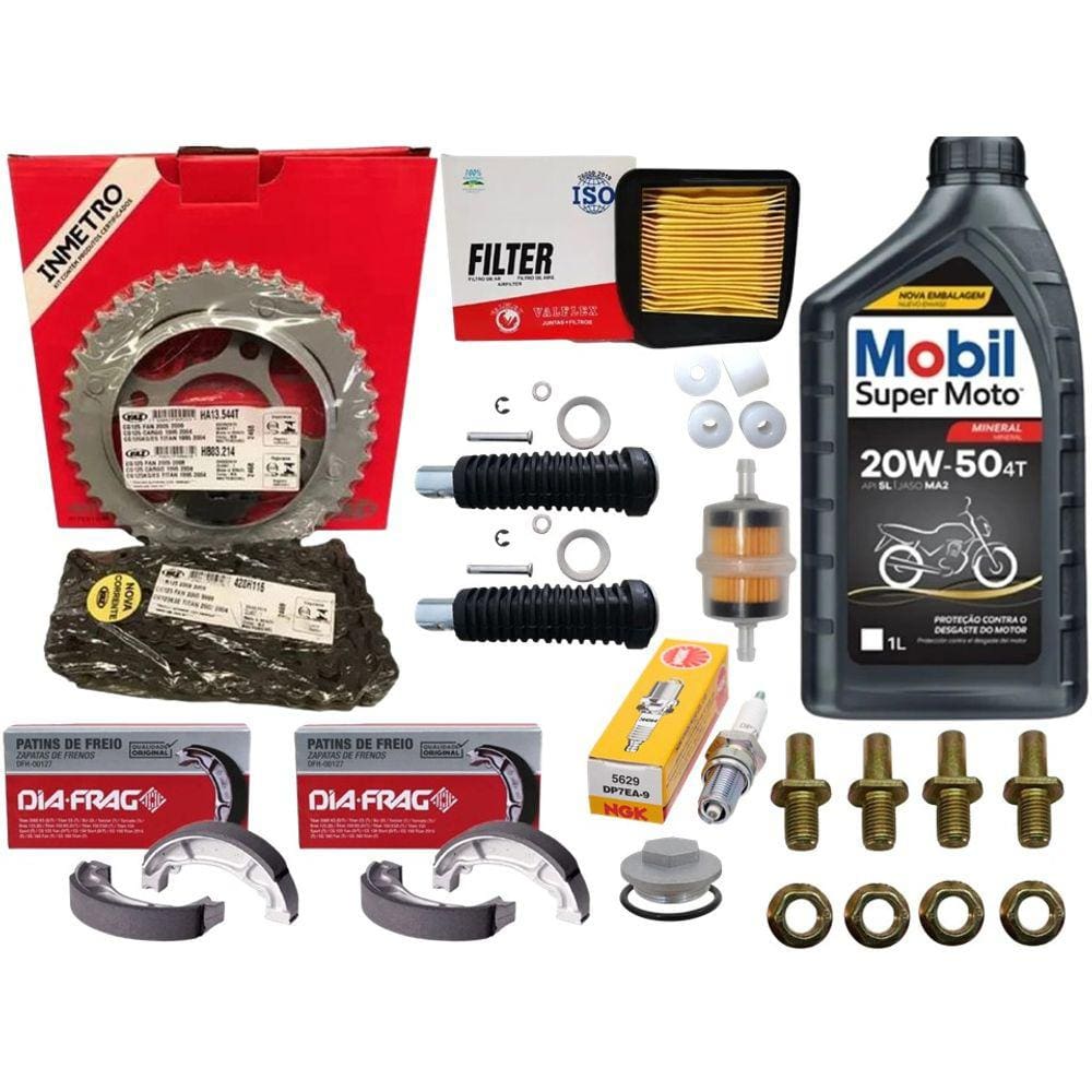 Kit Revisão Titan 125 Fan 125 00 A 08 Relação, Oleo