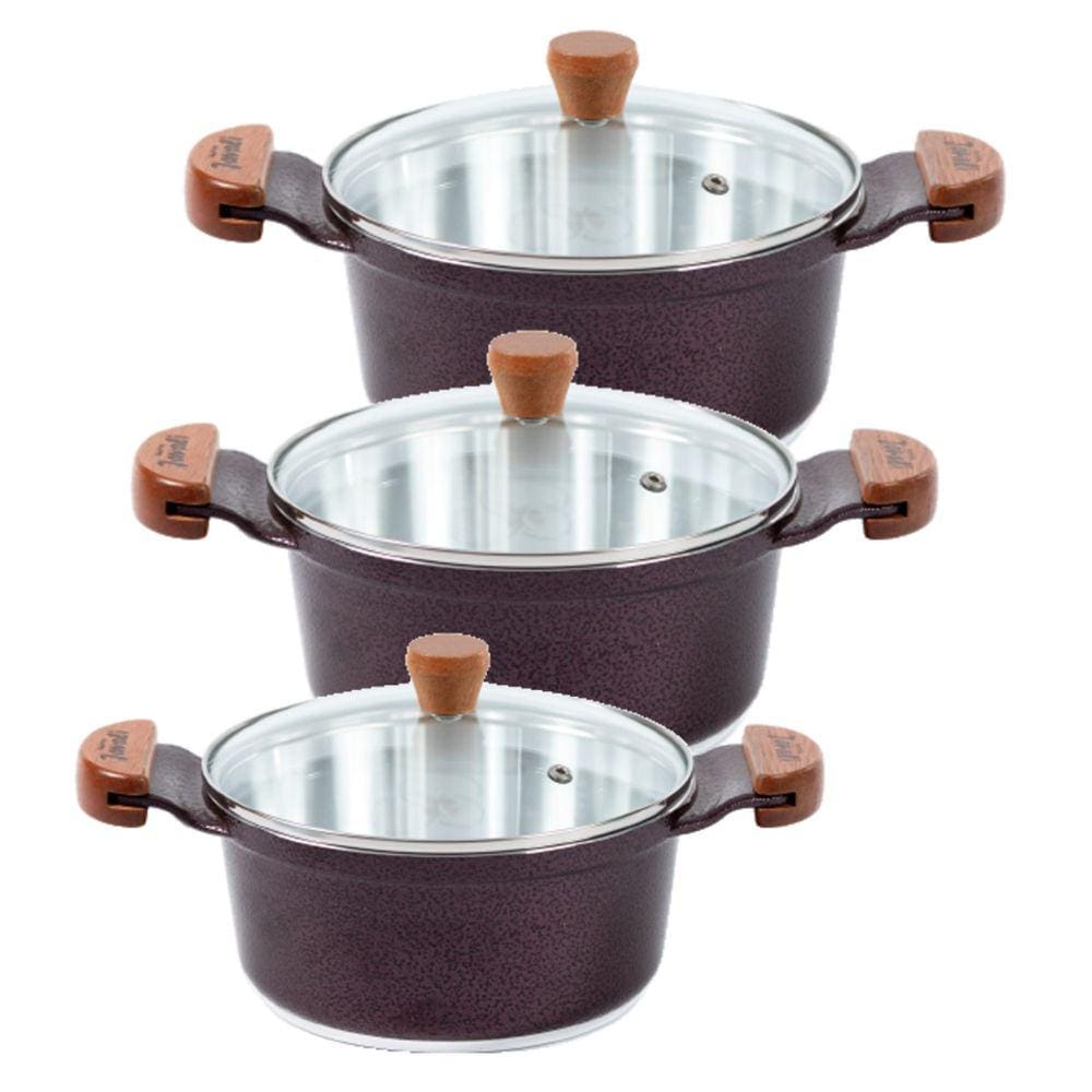 Jogo Panelas Cereja Alumínio Fundido Usinado Javali AM26a30