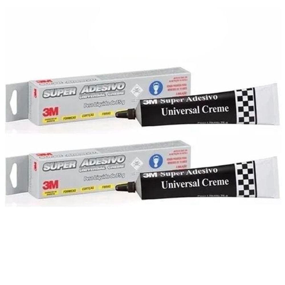 Kit Com 20 Super Adesivo Universal Creme 75g - 3m