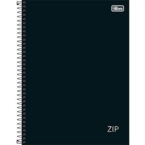 Caderno Espiral Tilibra Universitário Capa Dura Zip Preto 1 Matéria 80 Folhas - Embalagem com 4 Unidades