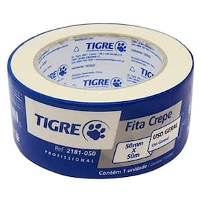 Fita Crepe Tigre 50Mm X 50M Multiuso Uso Geral
