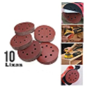 Disco Lixa 125Mm 05 Gr 100 8Furos P/Lix Excentrica 10 Unid