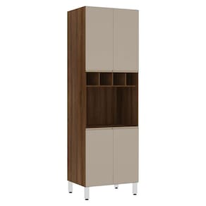 Paneleiro Jade 70 cm Nicho para Microondas 4 Portas Luciane