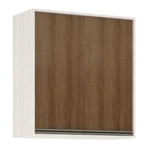 Armário Aéreo de Cozinha 80 cm 2 Portas de abrir 2 Prateleiras Linea Luciane Móveis