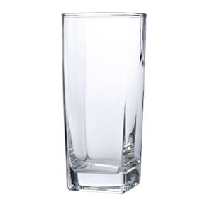 Conjunto Com 24 Copos Vidro Bali Quadrado 320ml Transparente