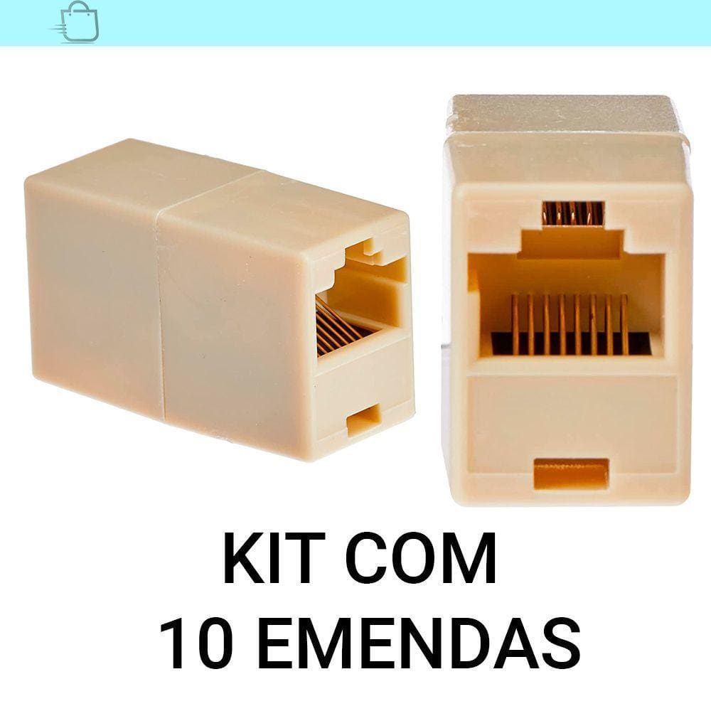 Kit 10 conexões perfeitas - Emendas RJ45