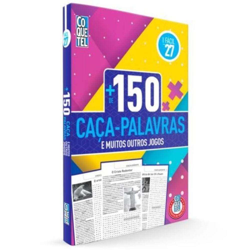 Livro Coquetel Mais 150 Caça-Palavras E Muitos Outros Jogos Nível Fácil Ed 27