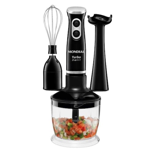 imagem-Mixer Mondial Turbo 3 em 1 M-14 200W Preto - 127V - 110V