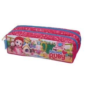 Estojo Duplo Escolar Rainbow Ruby Porta Lápis Infantil