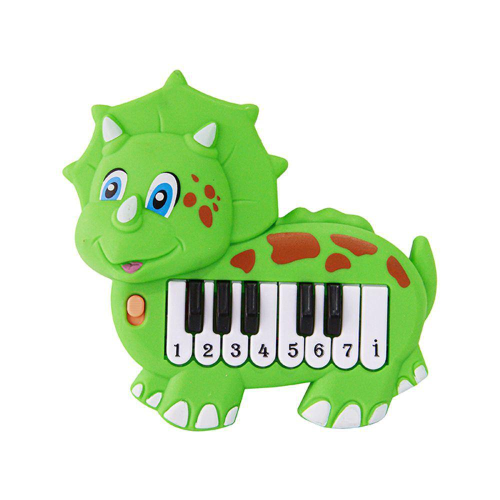 Piano Teclado Infantil Musical Bichos Fazendinha Azul Art Brink