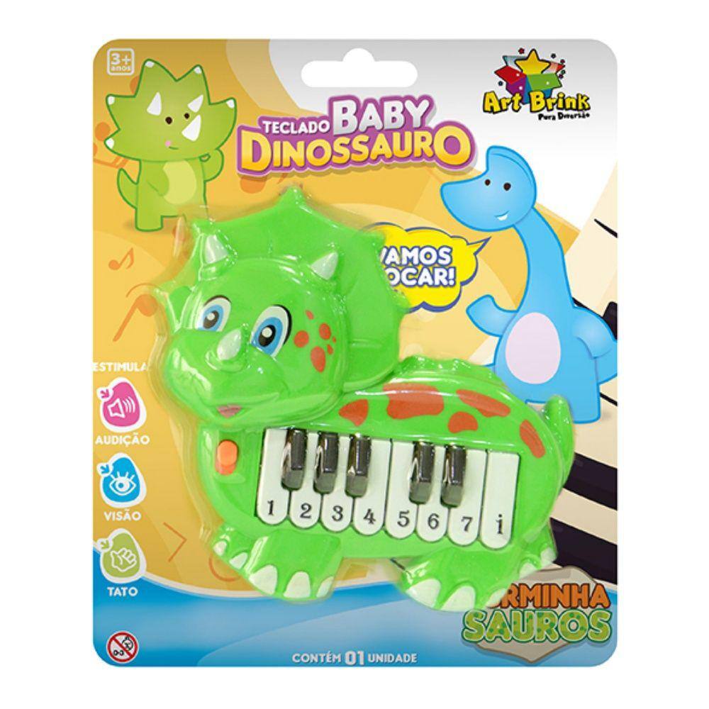 Piano Teclado Infantil Musical Bichos Fazendinha Azul Art Brink