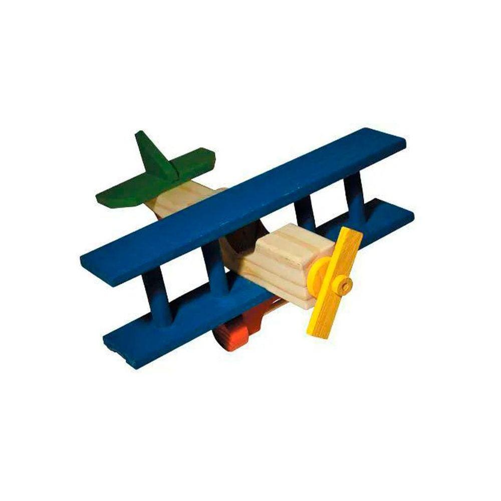 Brinquedos - Avião De Madeira 30x31x12cm
