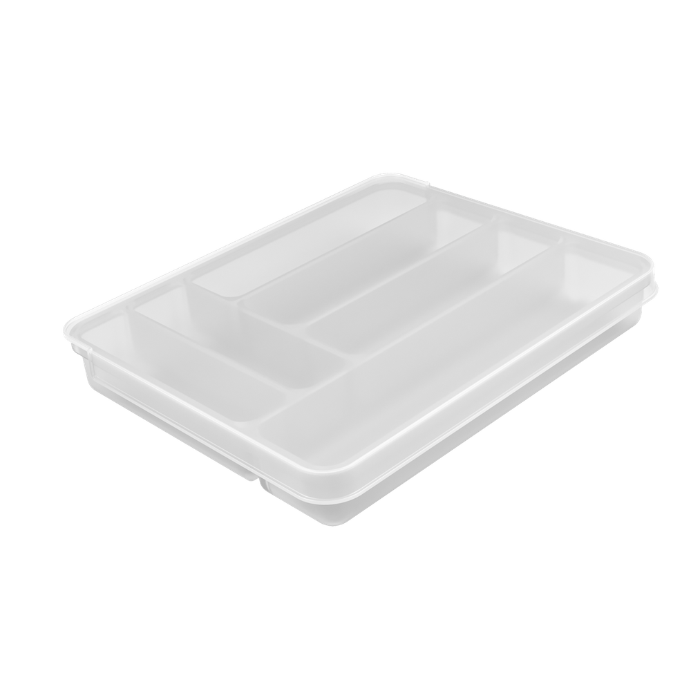 Organizador de Talheres com Tampa Extensível Coza Perfect Branco