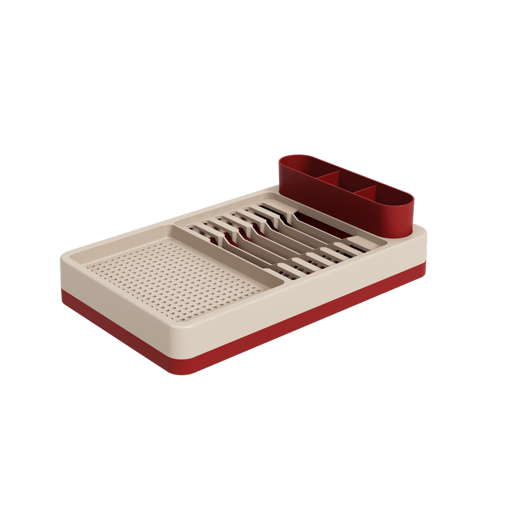 Escorredor De Louças Coza Flat 42 x 26 x 10 cm Vemelho Bold