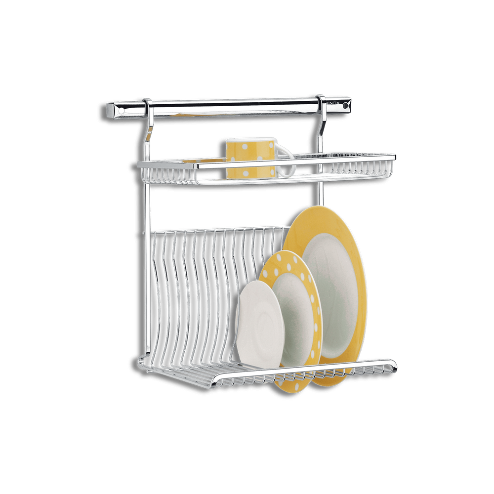 Escorredor De Louças Brinox Piatina 16 Pratos 33 x 22,5 x 40 cm Aço Cromado