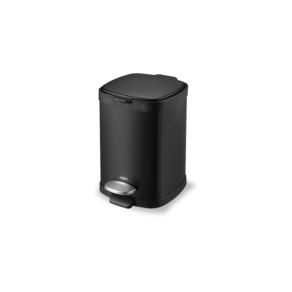 Lixeira Com Pedal Brinox Frame 6 Litros Em Aço Carbono Preto