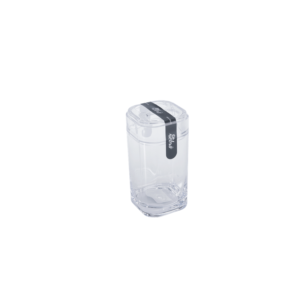 Porta Escova De Dente Coza Splash 6,5 x 6,5 x 12,7 cm Cristal
