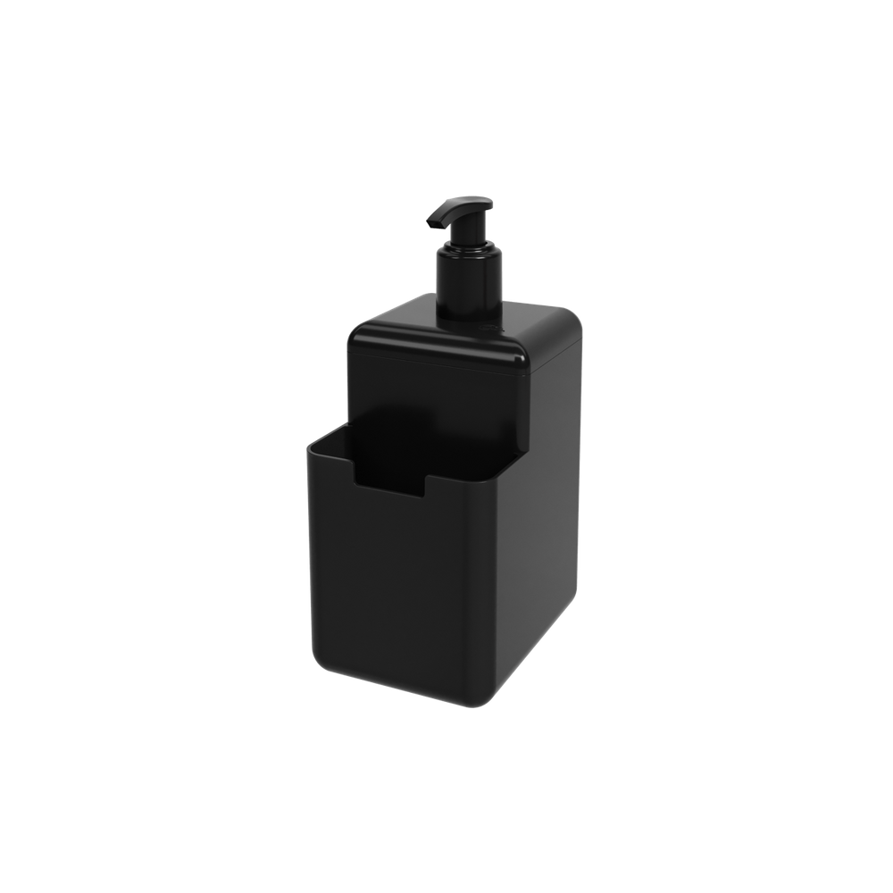 Dispenser Para Detergente E Esponja Coza Single 500 ml Preto