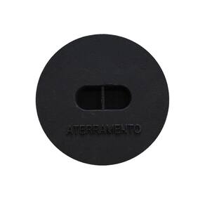 Tampa Tampão de Chão Aterramento Liso de Ferro Fundido 30cm