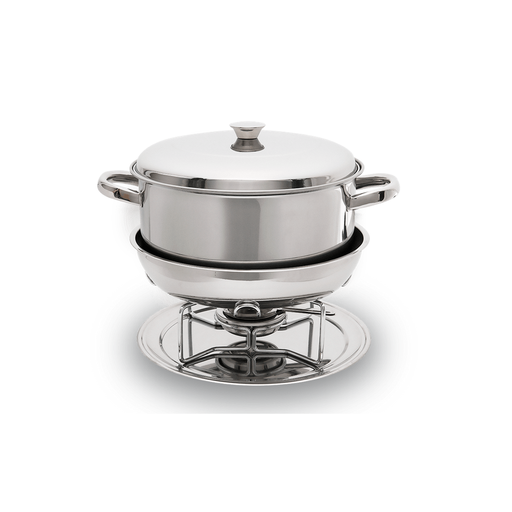 Rechaud Com Banho Maria Brinox Plátanos 8 Litros Ø 30,5 cm Aço Inox