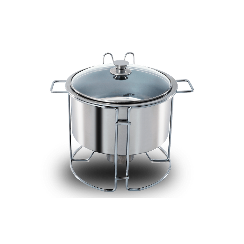 Rechaud Redondo Brinox Savoy 4,5 Litros Ø 42 cm Aço Inox