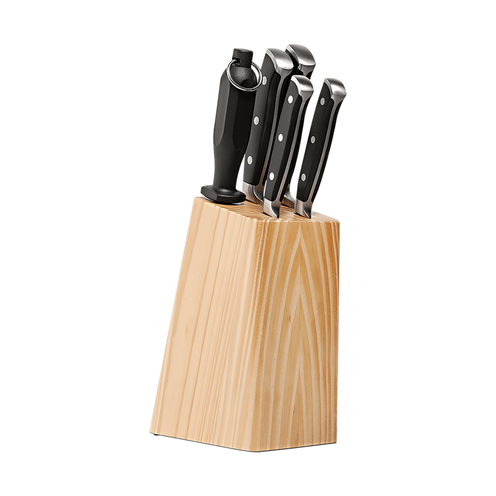 Conjunto De Facas Brinox Infinity Com Cepo 6 Peças