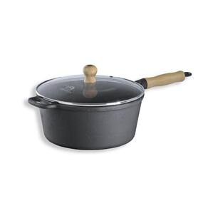 Caçarola Cabo De Madeira Tampa De Vidro 4,1 Litro 24cm