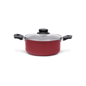 Caçarola Com Tampa Brinox Ruby Antiaderente 1,9 Litros Ø 18 cm Vermelho