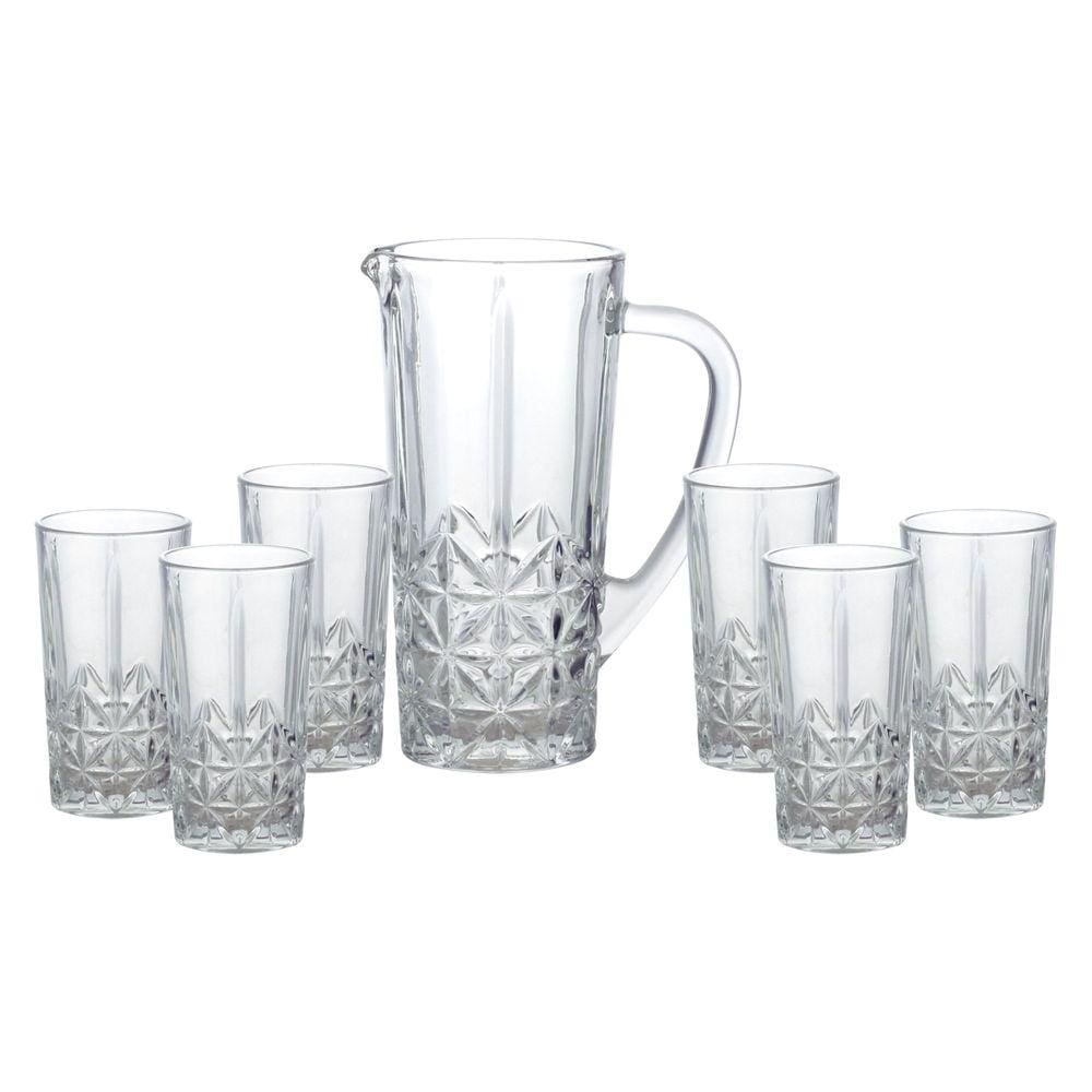 Jogo Com 6 Copos Altos 270ml E 1 Jarra 1l Vidro Stella 25824 Bon Gourmet