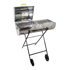 Churrasqueira Mega Grill Mista Inox com 2 Grelhas 94x75x30cm