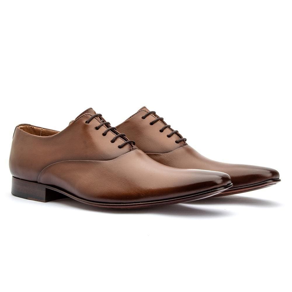 Sapato Social Masculino Couro Cadarço Italiano Elegante