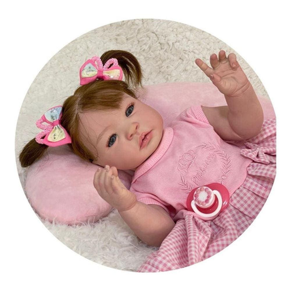 Bebe reborn menina silicone promocao princesa boneca bk loira