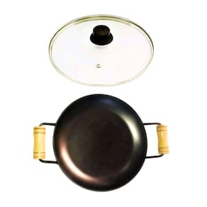 Chapa Disco Arado Chapa de Aço Carbono Alça Madeira TV 27cm