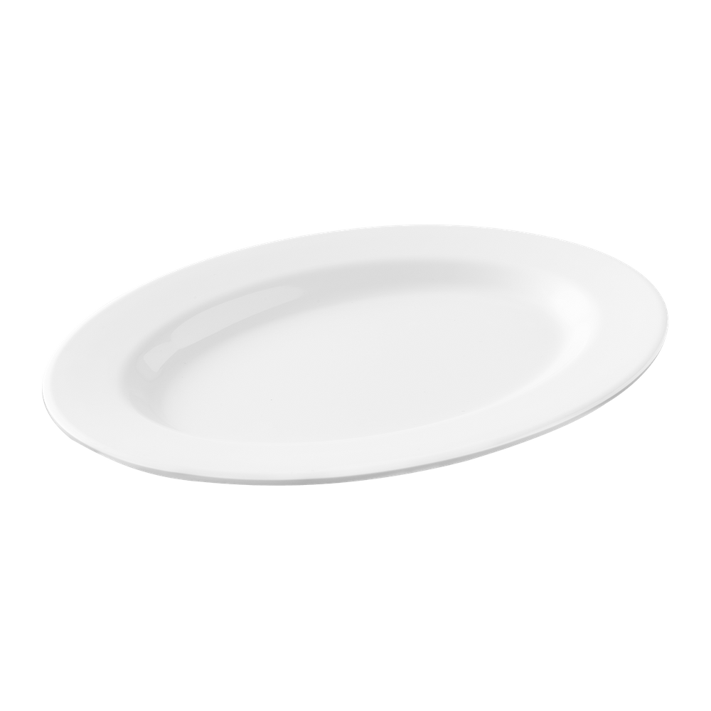 Travessa Oval Rasa Haus Concept Pasta 25 x 18,5 x 2 cm Branco
